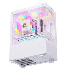 Gaming Kućište CS054 White + 3 X LED FAN INCLUDED