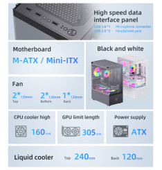 Gaming Kućište CS054 + 3 X LED FAN INCLUDED