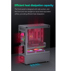 Gaming Kućište CS054 + 3 X LED FAN INCLUDED
