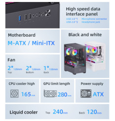 Gaming Kućište CS085 + 3 X LED FAN INCLUDED