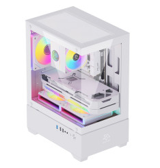 Gaming Kućište CS085 White + 3 X LED FAN INCLUDED