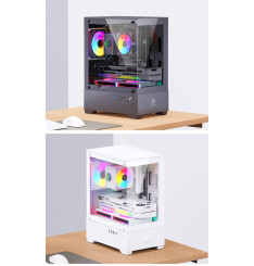 Gaming Kućište CS085 White + 3 X LED FAN INCLUDED