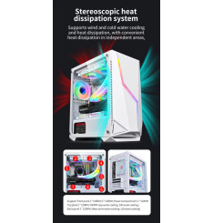 Gaming Kućište CS076 White RGB FRONT PANEL