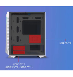Gaming Kućište CS076 White RGB FRONT PANEL