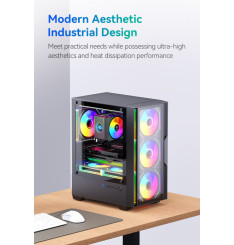 Gaming Kućište CS084 + 3 X LED FAN INCLUDED