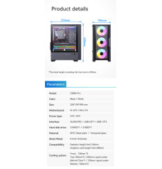 Gaming Kućište CS084 + 3 X LED FAN INCLUDED