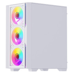 Gaming Kućište CS084 White + 3 X LED FAN INCLUDED
