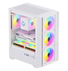 Gaming Kućište CS084 White + 3 X LED FAN INCLUDED