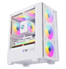 Gaming Kućište CS084 White + 3 X LED FAN INCLUDED