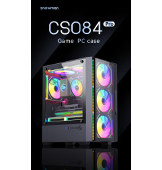 Gaming Kućište CS084 White + 3 X LED FAN INCLUDED