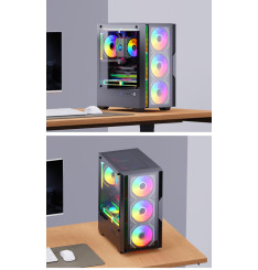 Gaming Kućište CS084 White + 3 X LED FAN INCLUDED