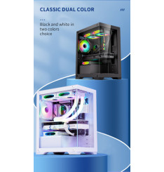 Gaming Kućište CS036 White + 3 X LED FAN INCLUDED