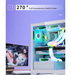 Gaming Kućište CS036 White + 3 X LED FAN INCLUDED