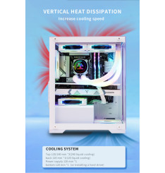 Gaming Kućište CS036 White + 3 X LED FAN INCLUDED