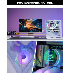 Gaming Kućište CS036 White + 3 X LED FAN INCLUDED