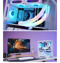Gaming Kućište CS036 White + 3 X LED FAN INCLUDED