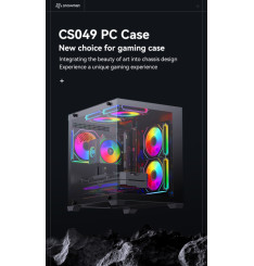 Gaming Kućište CS049 White + 3 X ARGB FAN INCLUDED