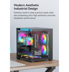 Gaming Kućište CS049 White + 3 X ARGB FAN INCLUDED