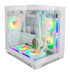 Gaming Kućište CS004 White + 3 X ARGB FAN INCLUDED