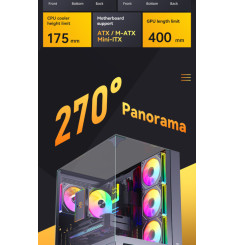 Gaming Kućište CS015 PRO + 3 X ARGB FAN INCLUDED