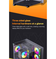 Gaming Kućište CS015 PRO + 3 X ARGB FAN INCLUDED