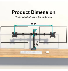 max0155 Stolni Nosac za Dva Monitora 13"-27" PM100