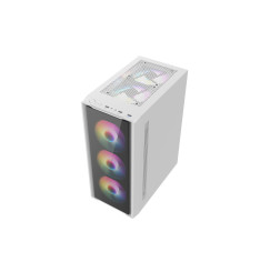 max0012 Gaming kućište MAX 305-3-Glass WHITE (4x RGB fan)