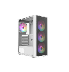 max0012 Gaming kućište MAX 305-3-Glass WHITE (4x RGB fan)