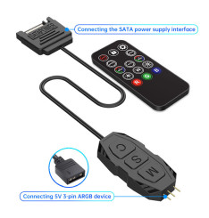 max0279  ARGB FAN HUB + REMOTE CONTROLLER